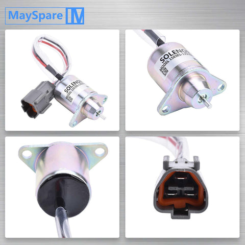 OUSIMA Fuel Shut Off Solenoid Yanmar 1503ES-24S5SUC12S Stop Solenoid