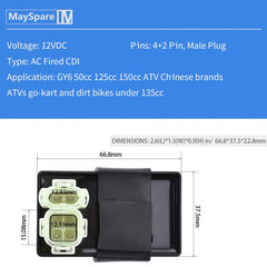 6 pin AC CDI BOX Spec Sheet