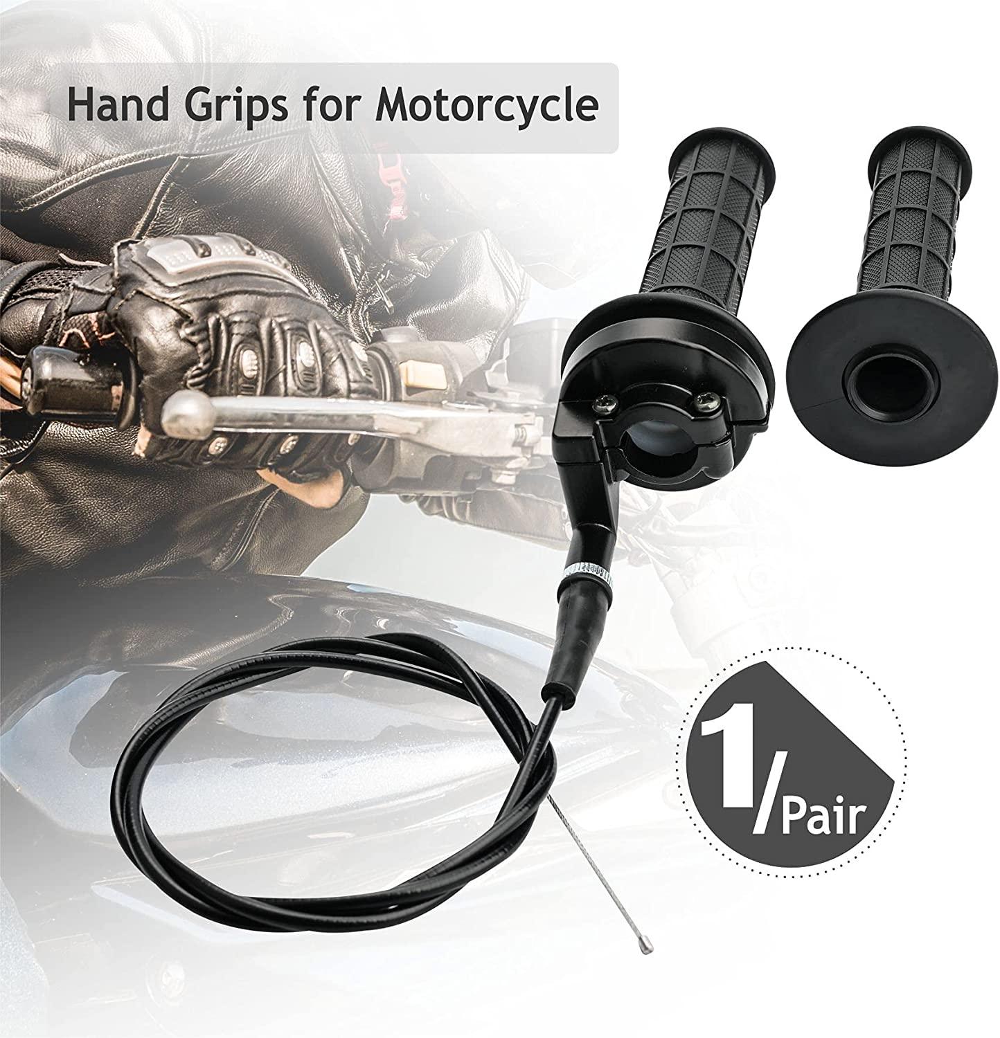 MaySpare 22mm Twist Throttle Accelerator Handle Grips and Cable 50" Set With Kill On Off Switch for 50cc 110cc 150cc 250cc Mini Bike Atv Quad Pit Bike Dirt bike - mayspare