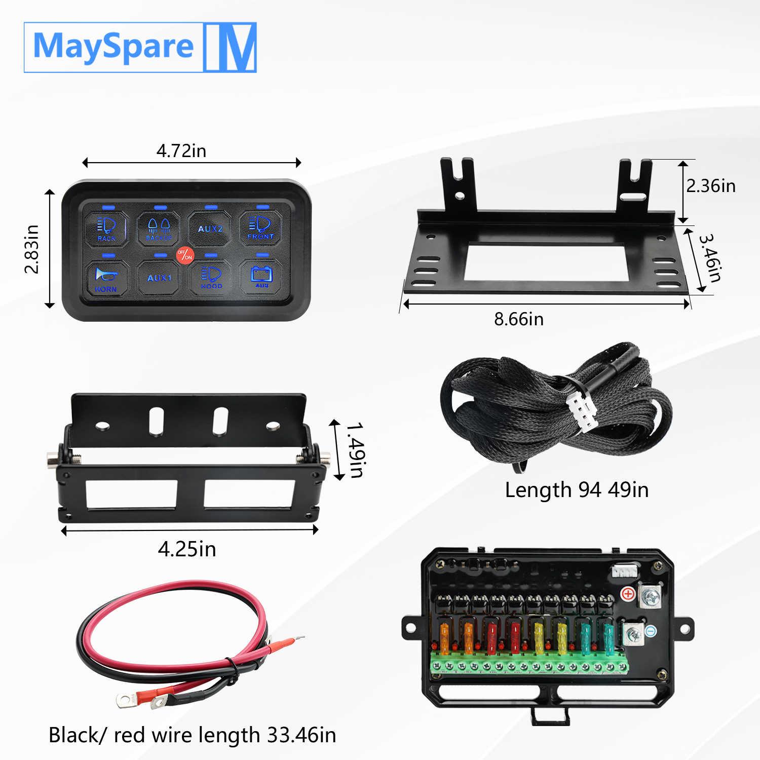 Dimensions of Switch Panel accessories