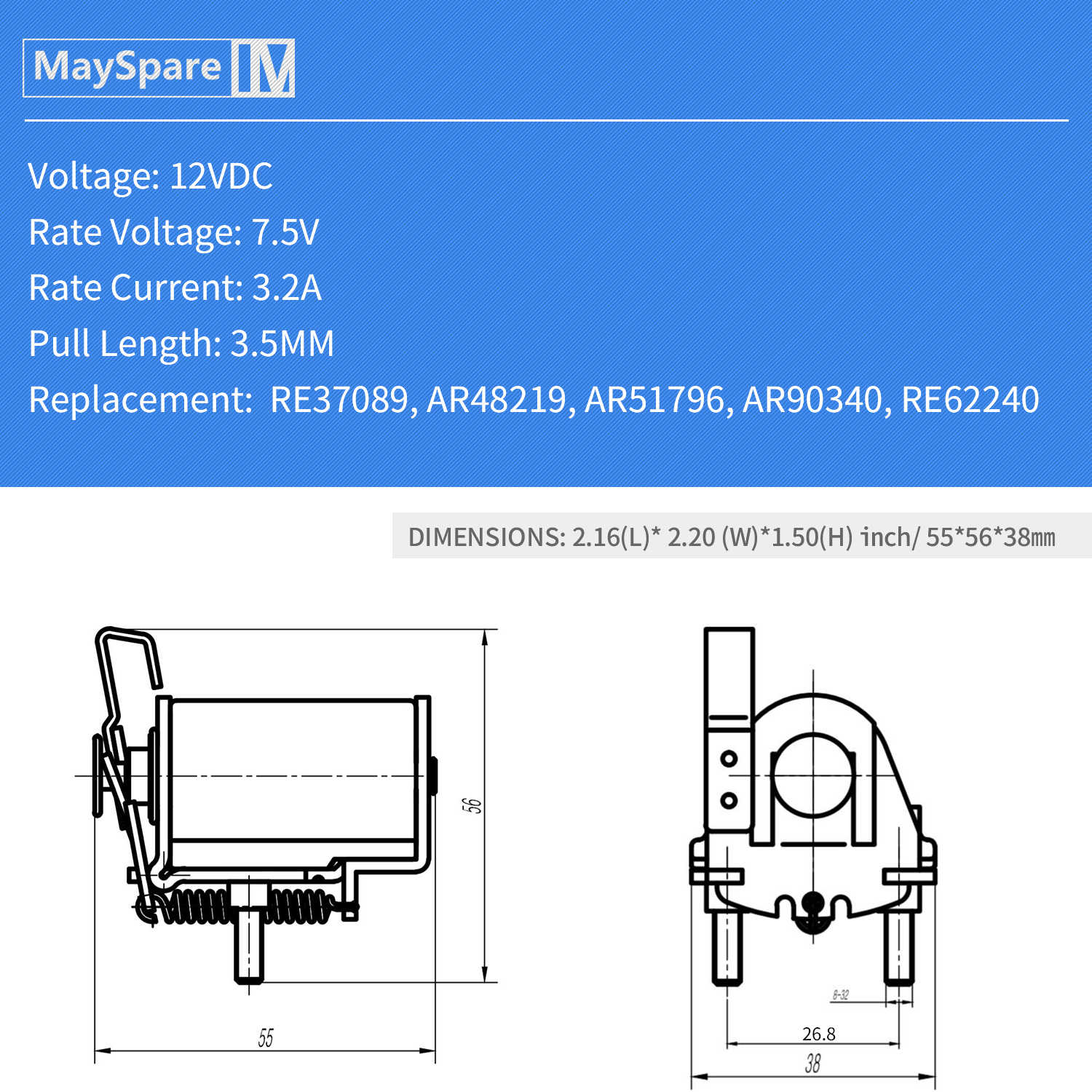 Fuel Shut Off Solenoid for Stanadyne Injection Pump Roosa Master