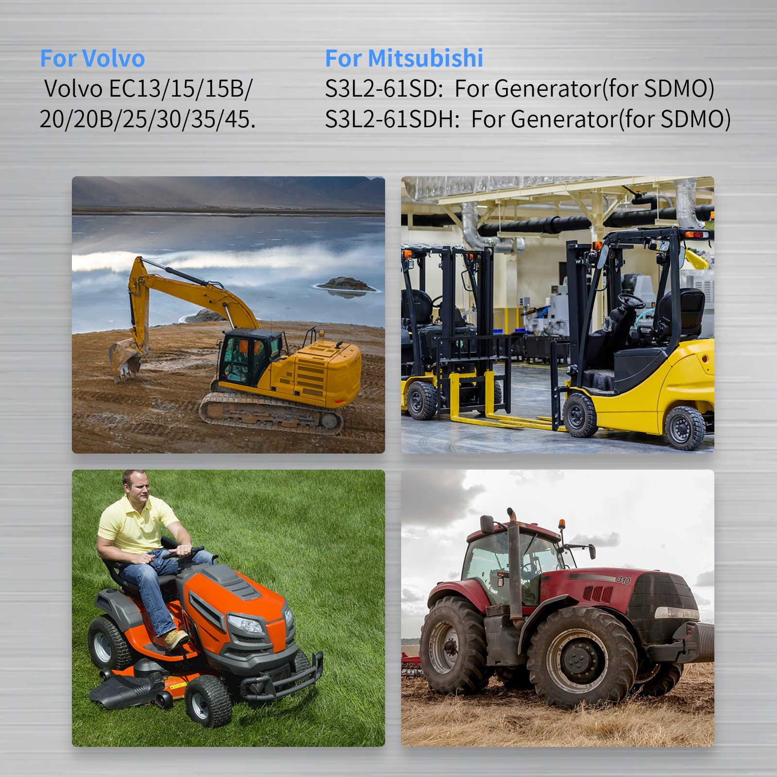 Fuel Shut Off Solenoid for excavators cranes lawn mowers tractors Volvo Mitsubishi