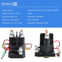 Starter Solenoid Relay for Polaris Sportsman Specification Table