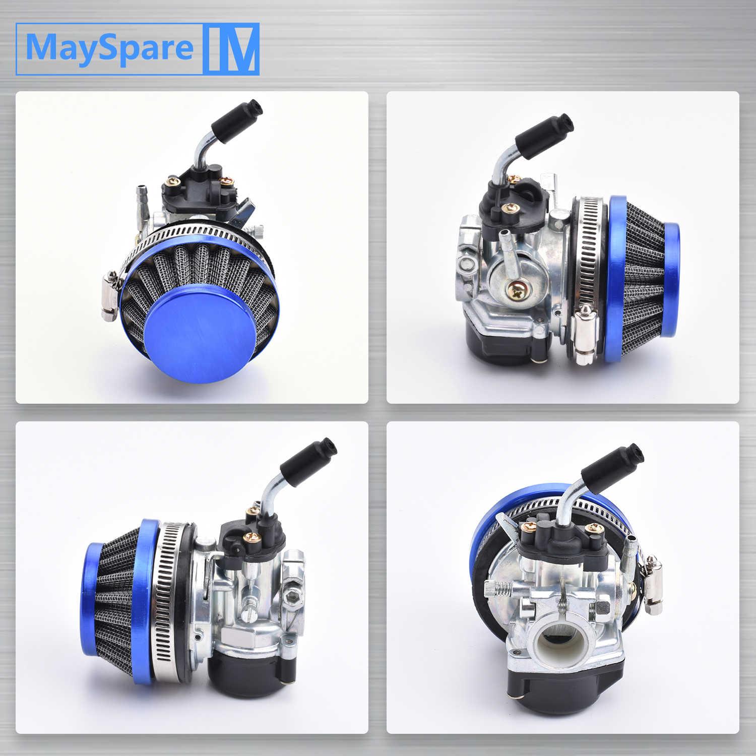 blue Racing Carburetor Display from multiple angles