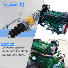 fuel shut off solenoid construction equipment with deutz F3L F3M F4L F4M 1011 2011 Deutz Engine