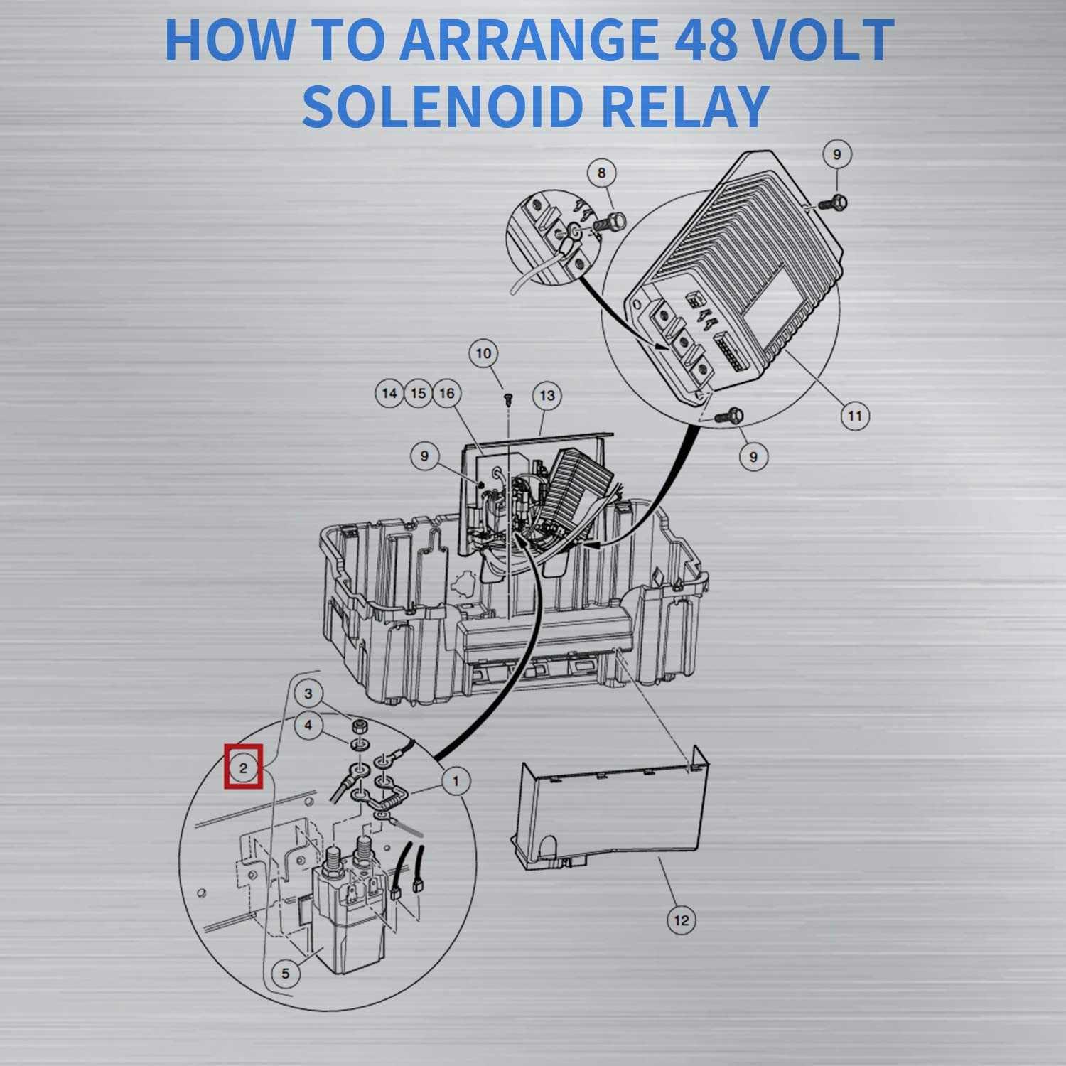 how to arrange 48 volt solenoid relay