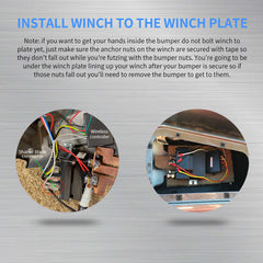 install winch to the winch plate