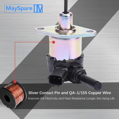 kubota fuel shut off solenoid and copper wire coil