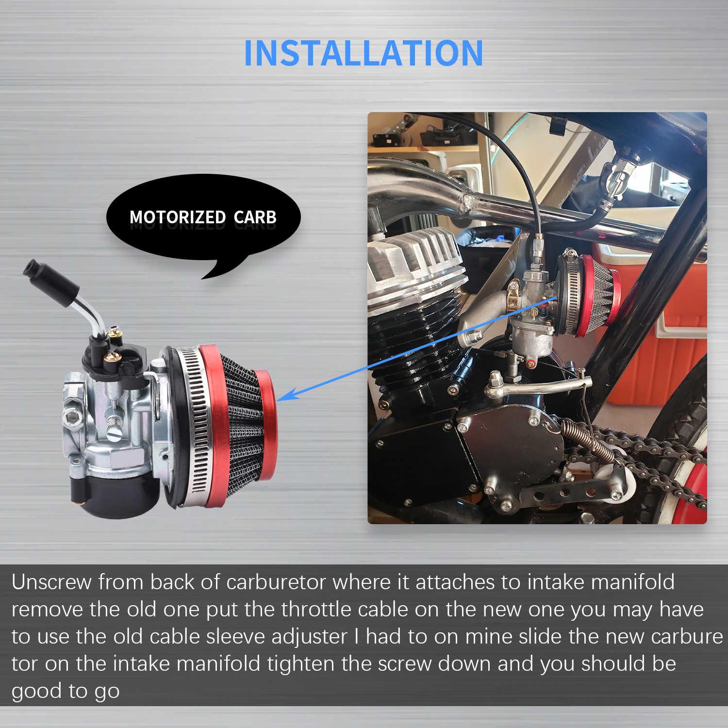 motorized bicycle carburetor Installation Notes