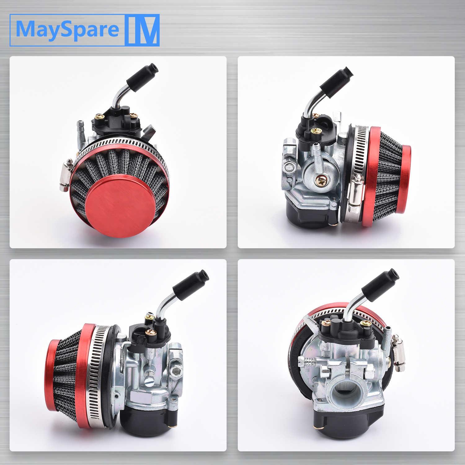 Racing Carburetor 2 Stroke 49cc 66cc 70cc 80cc With Air Filter For 2 Stroke Engine Motorized Bicycle BLUE/RED - mayspare