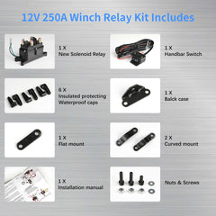 relay for ATV Winch Solenoid Relay Contactor Switch 12V 250 AMP 1500lb 5000lb Application