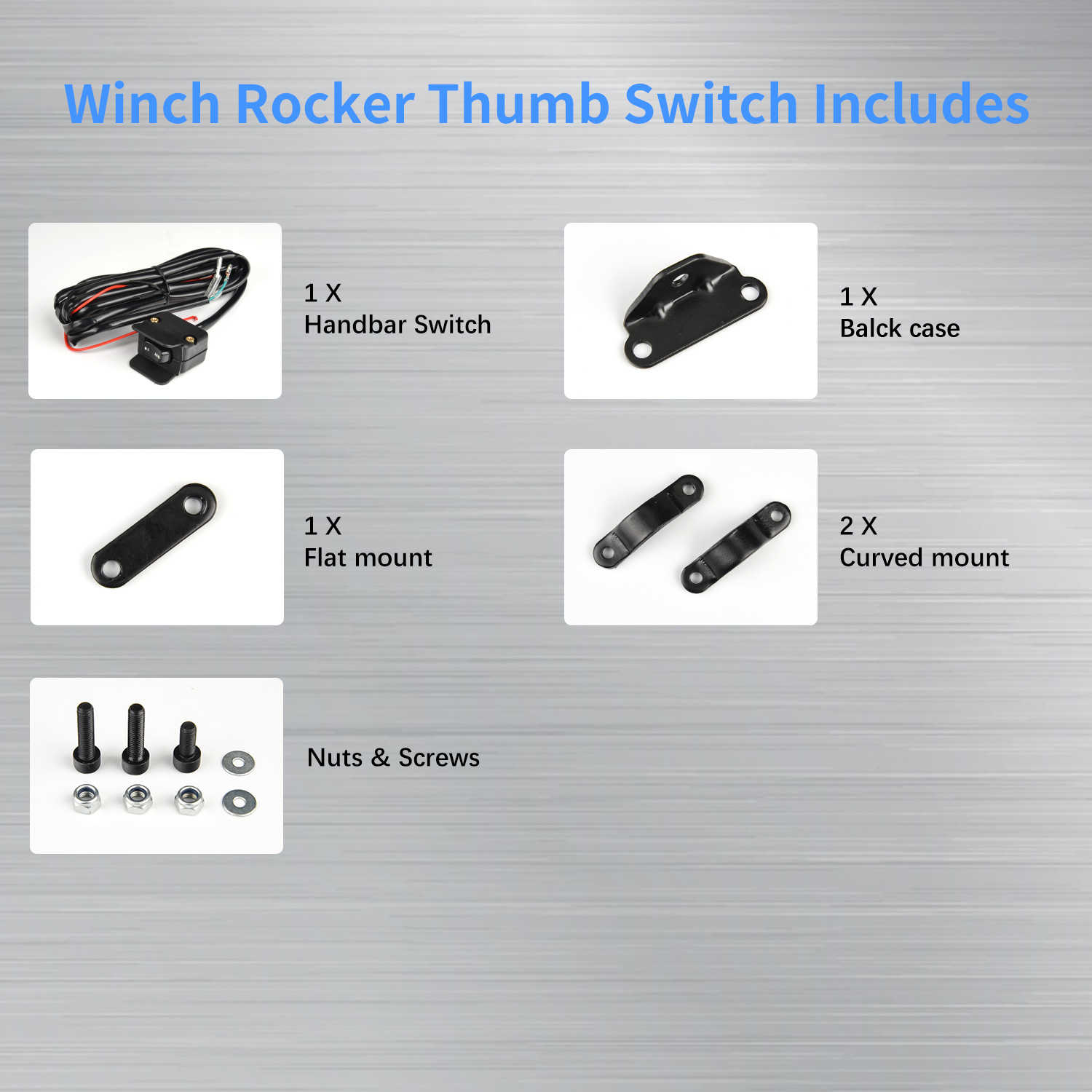 winch rocker thumb switch includes