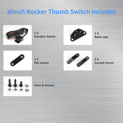 winch rocker thumb switch includes