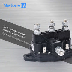winch solenoid is made of water resistant black plastic