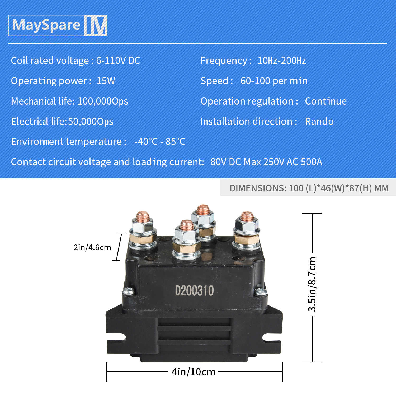 winch solenoid relay Compatible with 8000lb 12000lb winch including ATV UTV SUV Jeep vehicles and 12V Trailer lift jack